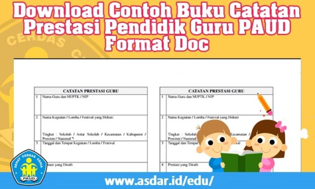 buku catatan prestasi pendidik guru paud