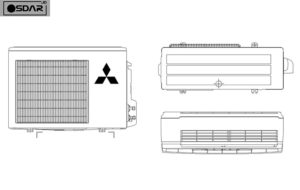 Download Block AutoCAD - AC Mitsubishi - Asdar Id