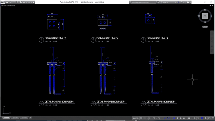 Ukuran Pondasi Bore Pile Dwg Fastview App Imagesee