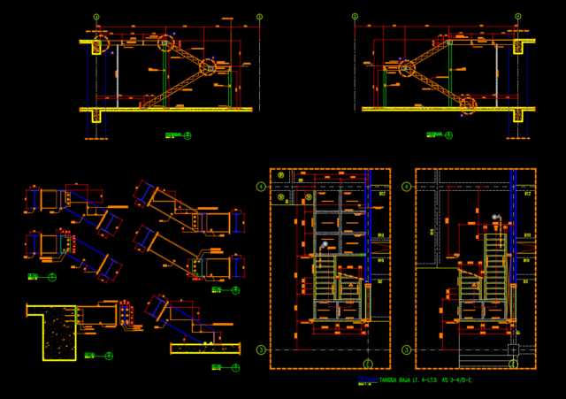 Download Gambar Detail Tangga Baja File AutoCAD Asdar Id