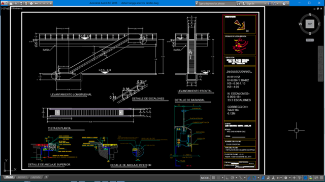 detail tangga electric ladder