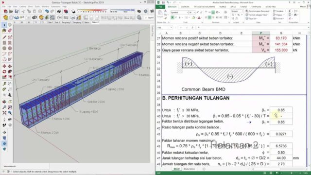 analisa balok beton bertulang