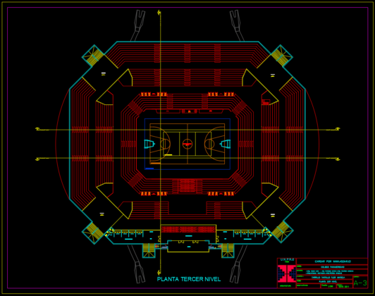  Gratis Download Gambar Stadion Bola Format DWG  AutoCAD 