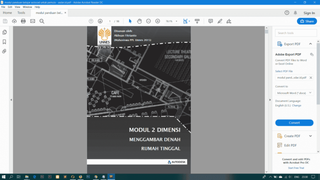 modul panduan belajar autocad untuk pemula