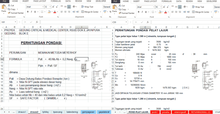 Download Excel Perhitungan Struktur Beton Bangunan Gedung Lengkap Asdar Id