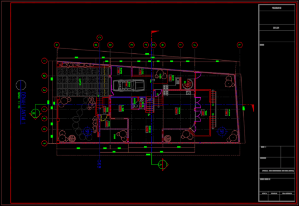 denah lt 1 rumah tinggal 2 lantai 11.60m x 25.65m