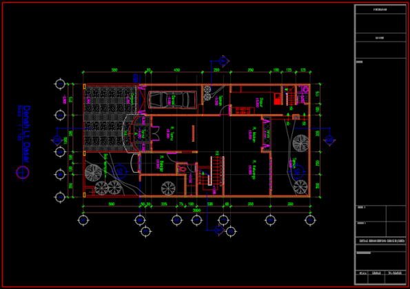 denah lantai dasar rumah minimalis 2 lantai ukuran 10x20 meter