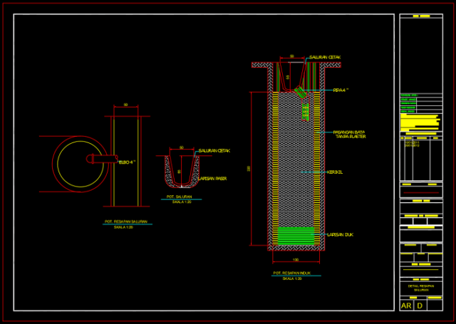 Download Gambar Kerja Detail Sumur Resapan DWG AutoCAD 