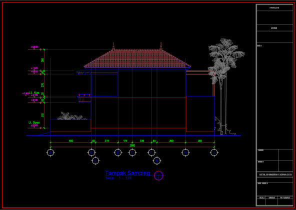 tampak samping rumah minimalis 2 lantai ukuran 10x20 meter