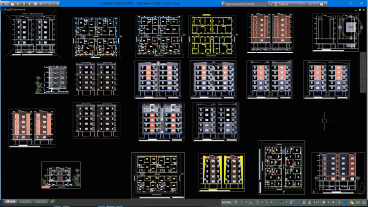 Download Gambar Apartemen 6 Lantai DWG AutoCAD - Asdar Id