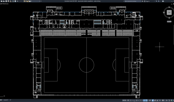 layout plan stadion sepakbola