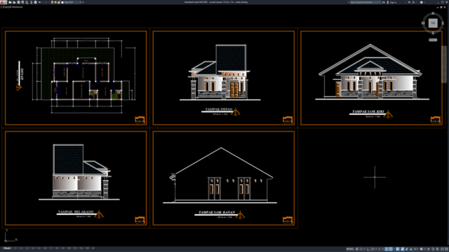 rumah ukuran 13,5m x 7m