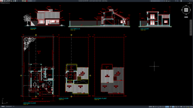 rumah simpel modern 2 lantai