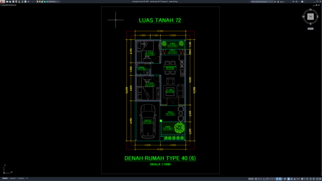 denah type 40-72 bagian 6