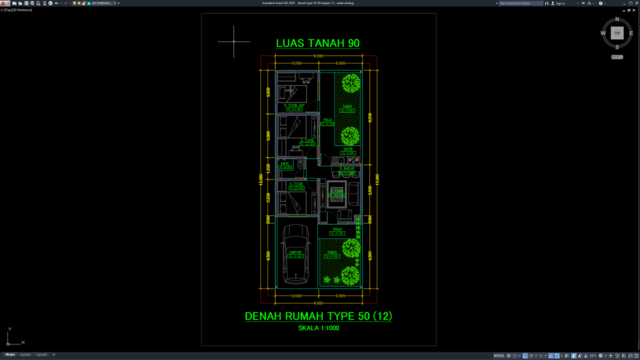 denah type 50-90 bagian 12