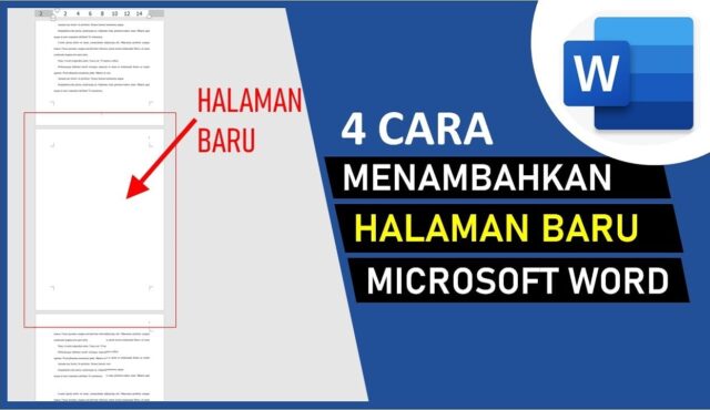 cara menambahkan halaman kosong di word