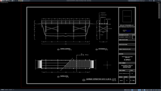 jembatan ulin bentang 12 meter